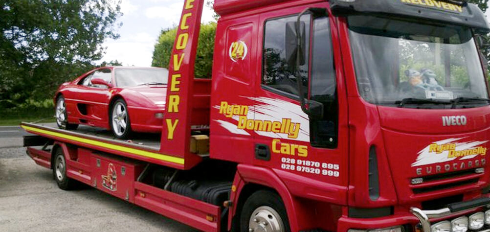 Ryan Donnelly Recovery truck carrying a car